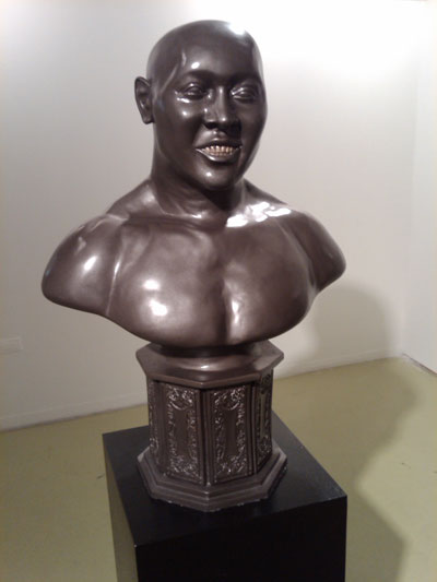 Jack Johnson ceramic sculpture by Omar Vera