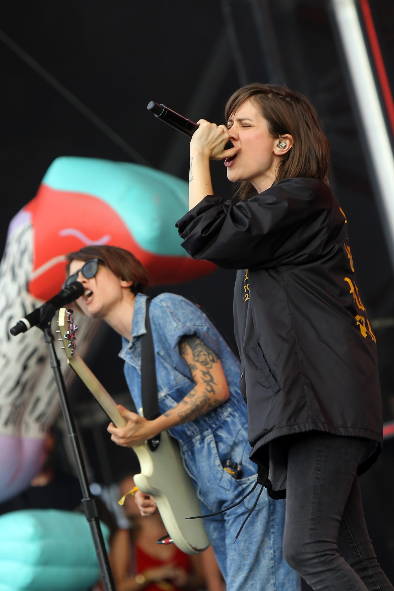 Tegan + Sara were one of Friday’s first acts. Photo by Brian F. Benton.