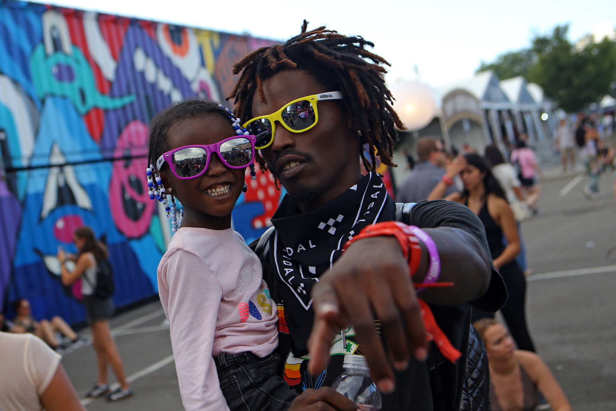 One of the festivals youngest attendees with her dad. Photo by Brian F. Benton.