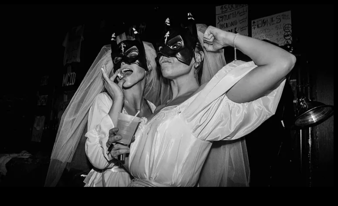 US AS ‘BAT BRIDES’ ON HALLOWEEN. WAS ROSIE’S BIRTHDAY AS WELL. SO THERE WAS MUCH CHAMPAIGN, BALLOONS, LASER QUEST, CAKE AND DRESSING UP OVER THIS PERIOD.