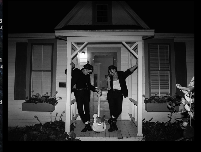 US IN THE PORCH OF A HOUSE WE RENTED FOR 2 NIGHTS IN BRODHEAD THAT WAS OWNED BY A CLOWN. VINYL RECORD PLAYER, BUNK BEDS AND MERCH MAKING. AS MUCH AS WE COULD WE ALWAYS TRY AND STAY SOMEWHERE WEIRD.