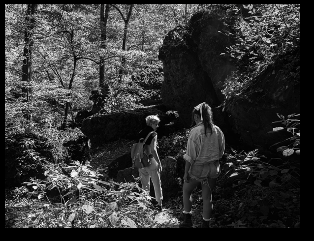 THESE WERE THE MAQUOKETA CAVES. CARMEN SPENT THE DAY TALKING ABOUT HOW SHE WANTS TO LIVE IN A CAVE AND WORKING OUT WHERE THE BED AND THE BOOKCASE WOULD GO IN EACH ONE.