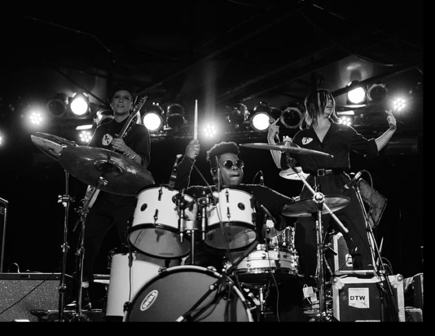 US ON STAGE IN MONTANA WITH OUR DRUMMER. BAD BEAT MAN ‘HEAVY’. SUCH A PLEASURE PLAYING WITH THIS MOTHER FUCKER EVERY NIGHT.